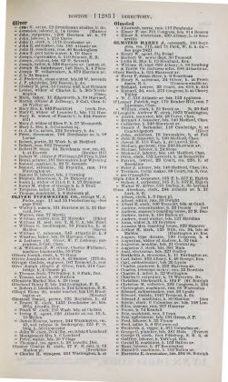A scanned image of a page from a printed trade directory: leaf 1305 of The Boston Directory, 1901. The image shows the printed page itself; its text is not reproduced in this description.