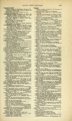 A scanned image of a page from a printed trade directory: leaf 495 of The Boston Directory, 1916. The image shows the printed page itself; its text is not reproduced in this description.