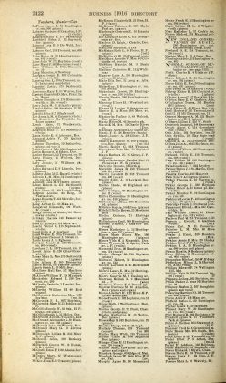 A scanned image of a page from a printed trade directory: leaf 852 of The Boston Directory, 1916. The image shows the printed page itself; its text is not reproduced in this description.