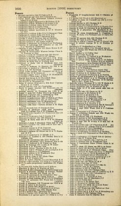 A scanned image of a page from a printed trade directory: leaf 88 of The Boston Directory, 1916. The image shows the printed page itself; its text is not reproduced in this description.