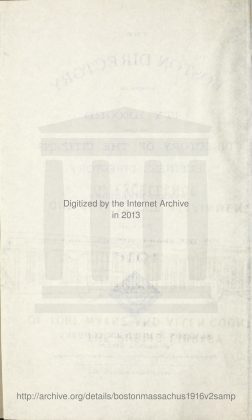 A scanned image of a page from a printed trade directory: leaf 6 of The Boston Directory, 1916. The image shows the printed page itself; its text is not reproduced in this description.