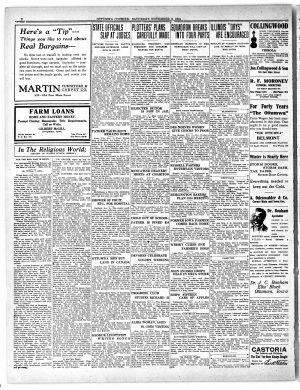 A scanned image of a printed page: printed p. 2 of Ottumwa Courier. The image shows the printed page itself; its text is not reproduced in this description.