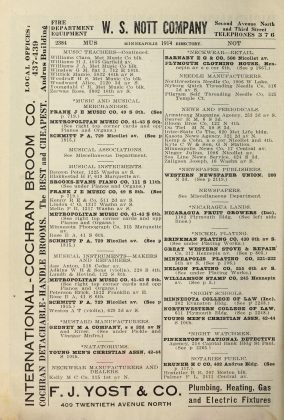 A scanned image of a page from a printed trade directory: leaf 2399 of Davison's Minneapolis City Directory. The image shows the printed page itself; its text is not reproduced in this description.
