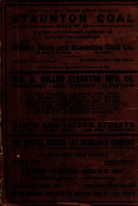A scanned image of a page from a printed trade directory: leaf 1 of Gould's Red Book: Business Directory, Commercial Register of the City of St. Louis. The image shows the printed page itself; its text is not reproduced in this description.