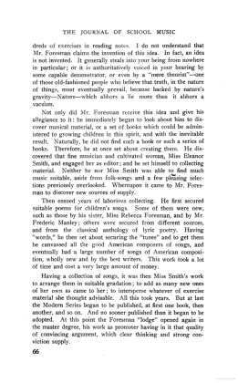 A scanned image of a printed page: page token PA66 of The Journal of School Music. The image shows the printed page itself; its text is not reproduced in this description.