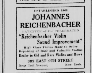 A scanned image of a printed advertisement page: printed p. 26 of Johannes Reichenbacher [display advertisement]. The image shows the printed page itself; its text is not reproduced in this description.
