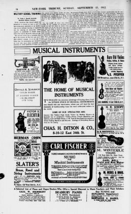 A scanned image of a newspaper page: printed p. 14 of New-York Daily Tribune. The image shows the printed page itself; its text is not reproduced in this description.