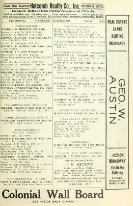 A scanned image of a page from a printed trade directory: leaf 1106 of Polk-Husted Directory Co.'s Oakland, Berkeley and Alameda Directory. The image shows the printed page itself; its text is not reproduced in this description.