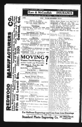 A scanned image of a page from a printed trade directory: leaf 1391 of Polk-Husted Directory Co.'s Oakland, Berkeley, Alameda Directory. The image shows the printed page itself; its text is not reproduced in this description.
