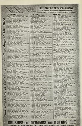 A scanned image of a page from a printed trade directory: leaf 599 of Trow's General Directory of the Boroughs of Manhattan and Bronx, City of New York, 1912. The image shows the printed page itself; its text is not reproduced in this description.