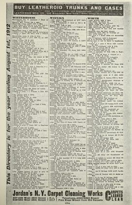A scanned image of a page from a printed trade directory: leaf 865 of Trow's General Directory of the Boroughs of Manhattan and Bronx, City of New York, 1912. The image shows the printed page itself; its text is not reproduced in this description.