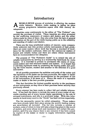A scanned image of a page from a printed trade directory: leaf 8 of The Violinist's Guide: Written for the Use of the Violin Buying Public. The image shows the printed page itself; its text is not reproduced in this description.