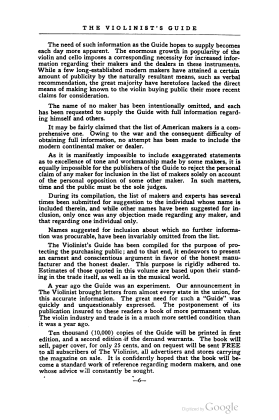 A scanned image of a page from a printed trade directory: leaf 9 of The Violinist's Guide: Written for the Use of the Violin Buying Public. The image shows the printed page itself; its text is not reproduced in this description.