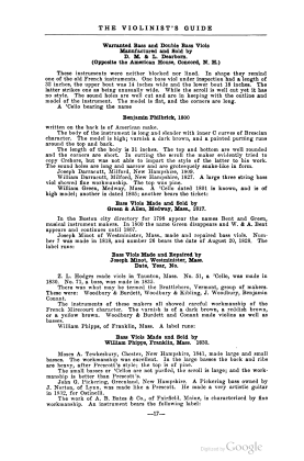 A scanned image of a page from a printed trade directory: leaf 20 of The Violinist's Guide: Written for the Use of the Violin Buying Public. The image shows the printed page itself; its text is not reproduced in this description.