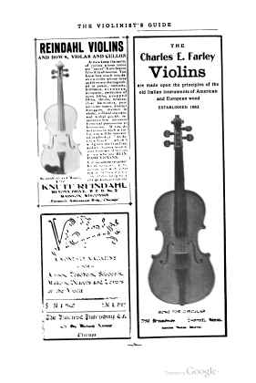 A scanned image of a page from a printed trade directory: leaf 37 of The Violinist's Guide: Written for the Use of the Violin Buying Public. The image shows the printed page itself; its text is not reproduced in this description.