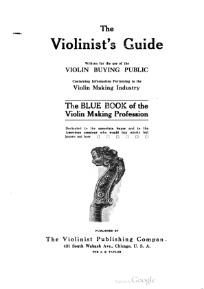 A scanned image of a page from a printed trade directory: leaf 5 of The Violinist's Guide: Written for the Use of the Violin Buying Public. The image shows the printed page itself; its text is not reproduced in this description.