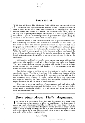 A scanned image of a page from a printed trade directory: leaf 7 of The Violinist's Guide: Written for the Use of the Violin Buying Public. The image shows the printed page itself; its text is not reproduced in this description.